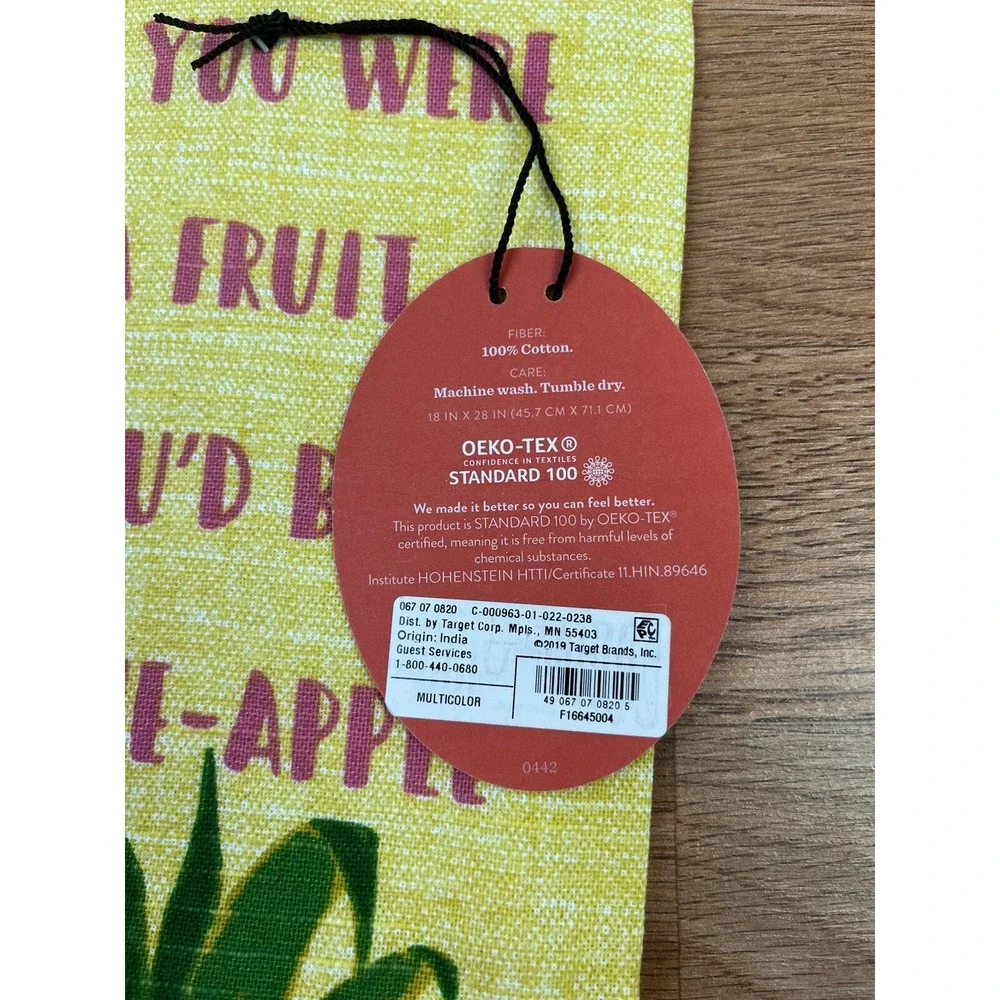 Opalhouse Pineapple Kitchen Dish‎ Towel 100% Cotton NEW